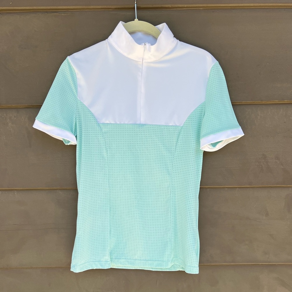 Equisite Genevieve Equestrian Shirt in Skylight Green size Small - worn once